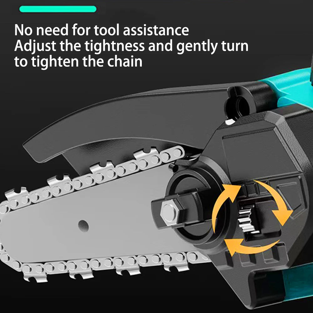 Electric Chain Saw Handheld Portable Chainsaw Tree 6IN Wood Cutter Pruning Garden Power Tools Fit Makita/Dewalt/milwaukee 18V