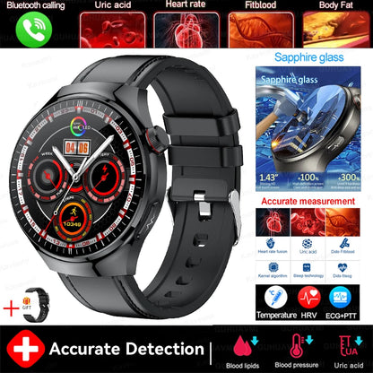 2025 New For Xiaomi Health Nursing Grade Smart Watch Men Blood Lipid Uric Acid Tracker ECG+PPG Clock Bluetooth Call Smartwatches