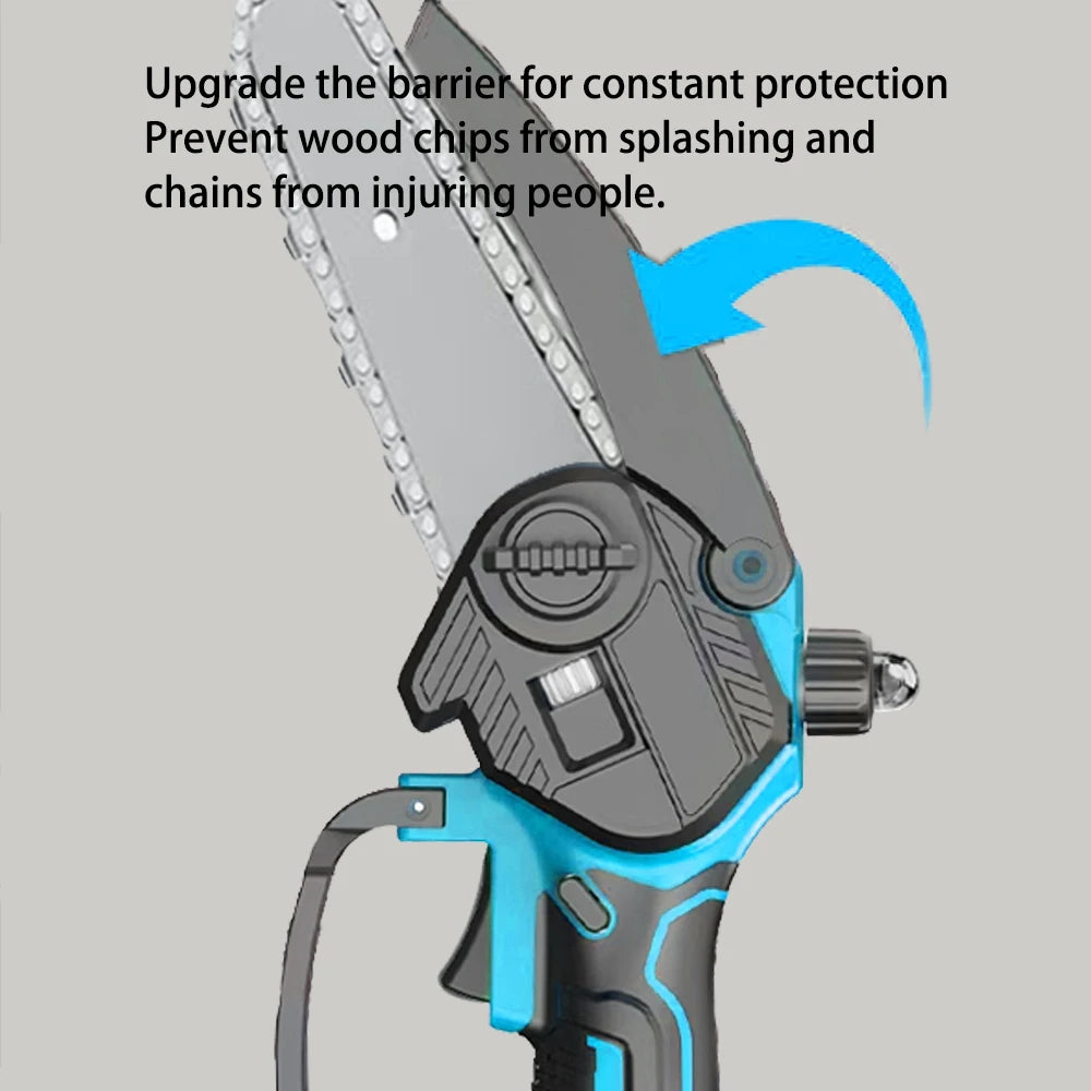 Electric Chain Saw Handheld Portable Chainsaw Tree 6IN Wood Cutter Pruning Garden Power Tools Fit Makita/Dewalt/milwaukee 18V