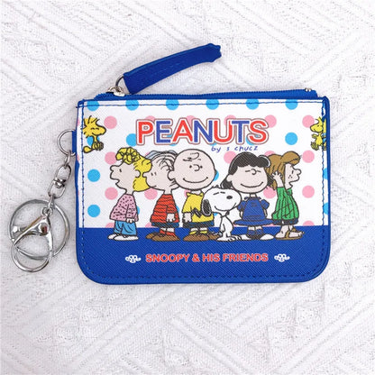 Snoopy Coin Purses Charlie Brown Cute Wallet Women Leisure Woodstock Zipper Card Holder Coin Pouch Lady Cases Giirls