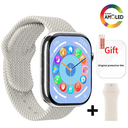2025 New HK 11 Pro MAX Smart Watch Series 10 46mm AMOLED 4G ROM Bluetooth Call Network AI Robot Clock NFC Compass WatchMen Women
