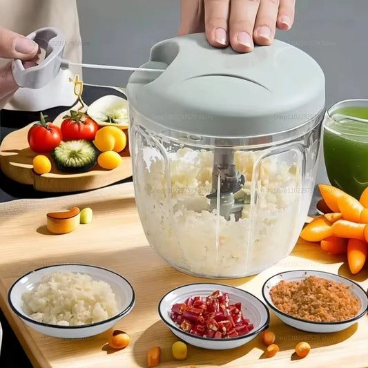 500ML 900ML Manual Garlic Chopper Meat Grinder Vegetable Cutter Slicer Fruit Crusher Kitchen Gadget Blenders for Food Prep