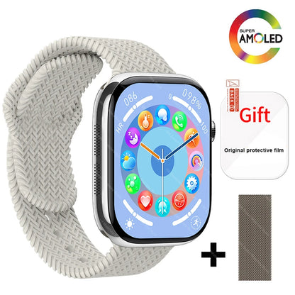 2025 New HK 11 Pro MAX Smart Watch Series 10 46mm AMOLED 4G ROM Bluetooth Call Network AI Robot Clock NFC Compass WatchMen Women