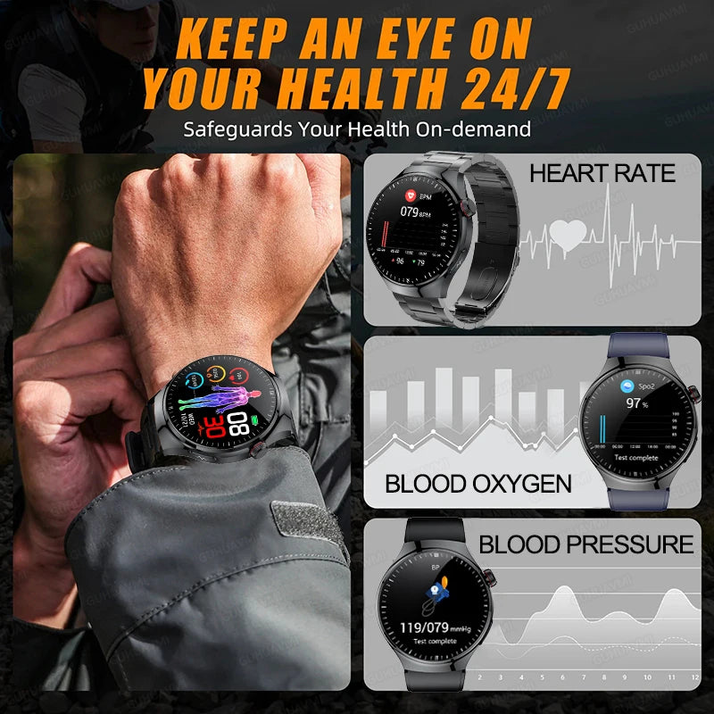 2025 New For Xiaomi Health Nursing Grade Smart Watch Men Blood Lipid Uric Acid Tracker ECG+PPG Clock Bluetooth Call Smartwatches