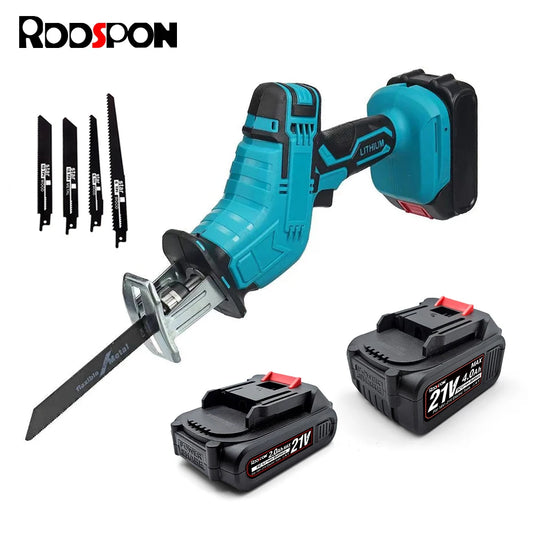 Cordless Electric Reciprocating Saw For Wood Metal PVC Pipe Cutting Portable Power Tools With 4 Blades For Makita 18V Battery