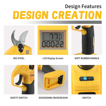 Dewalt 18V Brushless Cordless Pruning Shears:The Ideal Tool for Effortless and Precise Fruit Tree&Branch Trimming in Your Garden